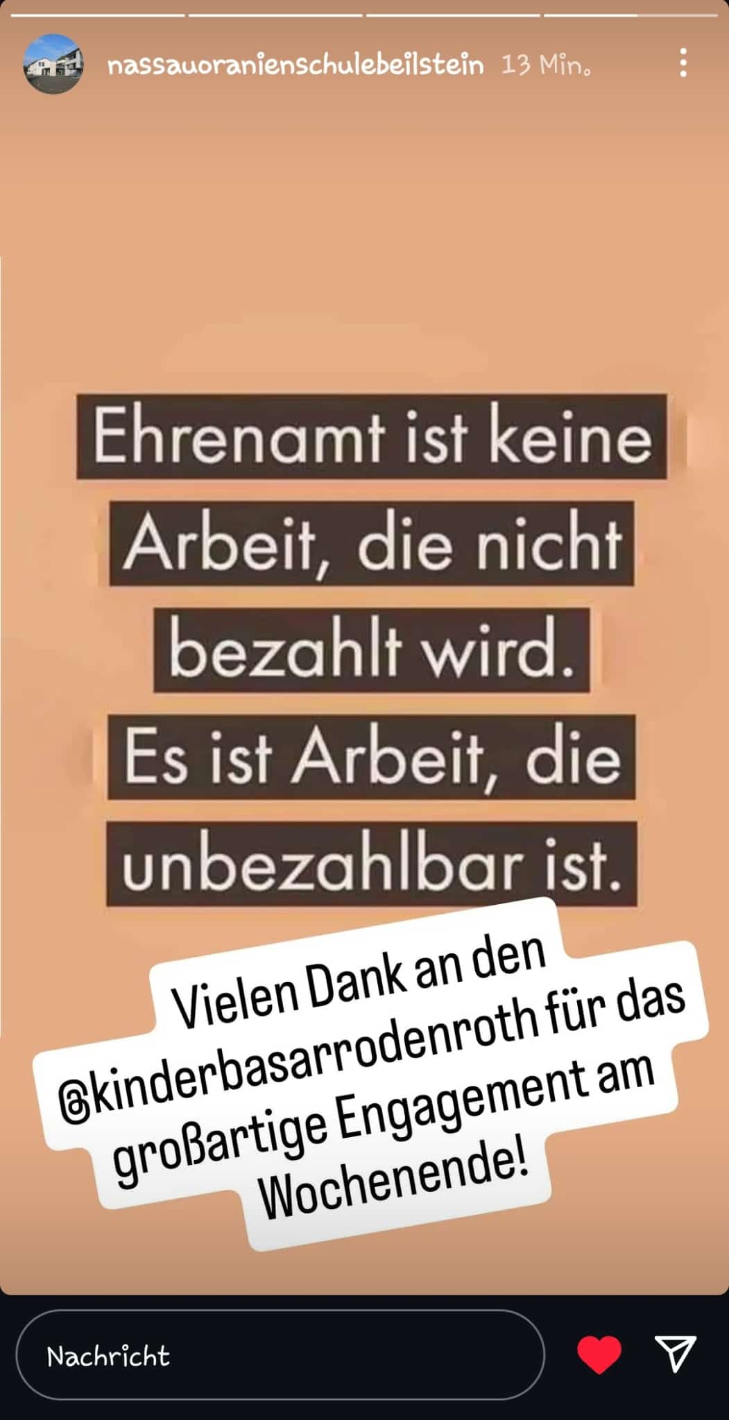 Kleines Dankeschön der Grundschule Beilstein